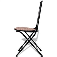 Bistrostoelen inklapbaar 2 st keramiek terracottakleurig 3