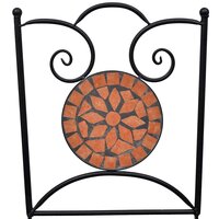 Bistrostoelen inklapbaar 2 st keramiek terracottakleurig 4