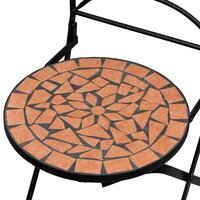 Bistrostoelen inklapbaar 2 st keramiek terracottakleurig 5