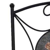 Bistrostoelen moza&iuml;ek 2 st oranje en grijs 7