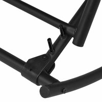 Tuinschommelstoel staal en textileen zwart 6