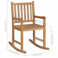 Schommelstoel massief teakhout 5