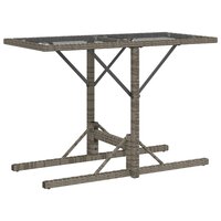 3-delige Bistroset met kussens poly rattan grijs 7