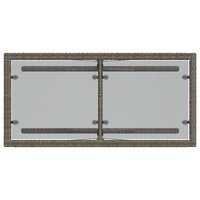 3-delige Bistroset met kussens poly rattan grijs 9