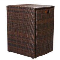 3-delige Bistroset met kussens poly rattan bruin 4