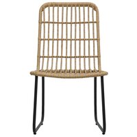3-delige Bistroset poly rattan eikenkleurig 5