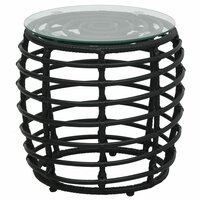 3-delige Bistroset poly rattan zwart 2