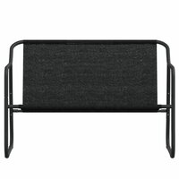 Tuinbank 2-zits met kussen staal antracietkleurig 6