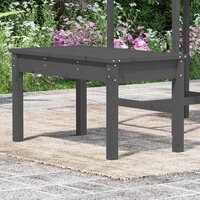 Tuinbank 80x44x45 cm massief grenenhout grijs 3