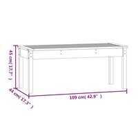 Tuinbank 109x44x45 cm massief grenenhout honingbruin 8