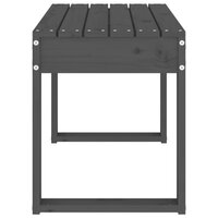 Tuinbank 80x38x45 cm massief grenenhout grijs 4