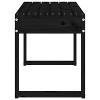 Tuinbank 80x38x45 cm massief grenenhout zwart 4