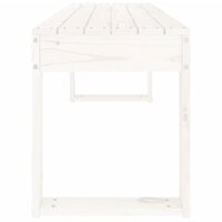Tuinbank 110x38x45 cm massief grenenhout wit 4