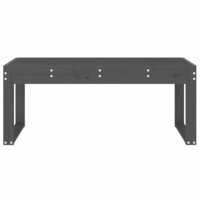 Tuinbank 110x38x45 cm massief grenenhout grijs 3