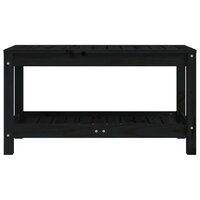 Tuinbank 82,5x35x45 cm massief grenenhout zwart 4