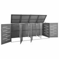 Containerberging vierdubbel 276,5x77,5x112,5 cm roestvrij staal 3