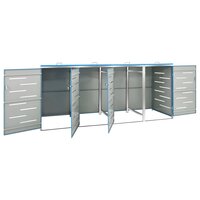 Containerberging vierdubbel 276,5x77,5x112,5 cm roestvrij staal 4