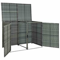 Containerberging dubbel 148x77x111 cm poly rattan antraciet   7