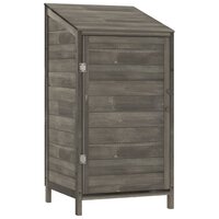 Tuinschuur 55x52x112 cm massief vurenhout antracietkleurig 2