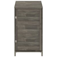 Tuinschuur 55x52x112 cm massief vurenhout antracietkleurig 3