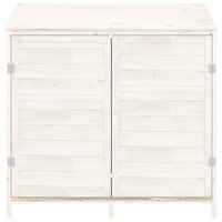 Tuinschuur 102x52x112 cm massief vurenhout wit 3