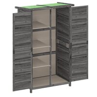 Tuinschuur 83x57x140 cm massief grenenhout grijs 5