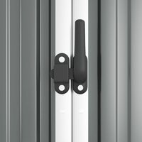 Tuinschuur 225x89x161 cm gegalvaniseerd staal grijs 6