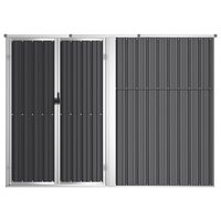 Tuinschuur 225x89x161 cm gegalvaniseerd staal antracietkleurig 3