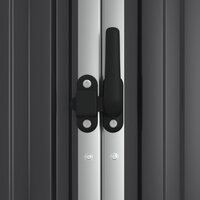 Tuinschuur 225x89x161 cm gegalvaniseerd staal antracietkleurig 6