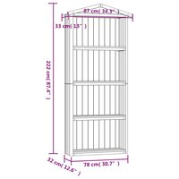 Tuinschuur 87x33x222 cm ge&iuml;mpregneerd grenenhout 7