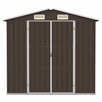 Tuinschuur 205x129x183 cm gegalvaniseerd staal bruin  3