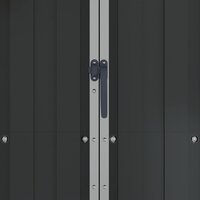 Tuinschuur 116x45x175 cm gegalvaniseerd staal grijs 7