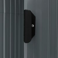 Tuinschuur met rek 205x130x183 cm ijzer grijs 7