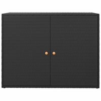 Tuinkast 100x55,5x80 cm poly rattan zwart 4