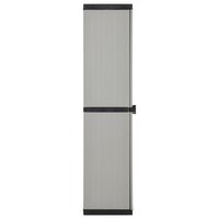 Tuinkast met 3 schappen 34x40x168 cm grijs en zwart 4