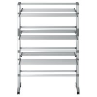 Droogrek met wieltjes 89x64x129 cm aluminium 4