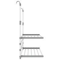 Droogrek voor balkon 89x25x(60-95) cm aluminium 4