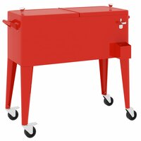 Koelbox op wielen 92x43x89 cm rood 6