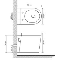 Hangend toilet keramiek wit 7