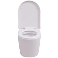 Hangend toilet met verborgen stortbak keramiek wit 5