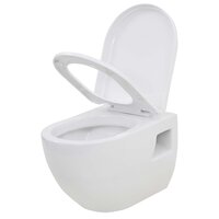 Hangend toilet met verborgen stortbak keramiek wit 3