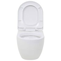 Hangend toilet met verborgen stortbak keramiek wit 4