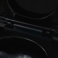 Hangend toilet met verborgen stortbak keramiek zwart 9