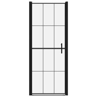Douchedeur 91x195 cm gehard glas zwart 3