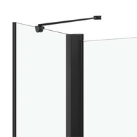 Douche klapwand 120x68x130 cm ESG zwart 5