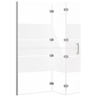 Douchewand inklapbaar 120x140 cm ESG wit 4