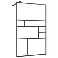 Inloopdouchewand 100x195 cm ESG-glas transparant en zwart 2