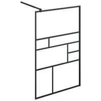 Inloopdouchewand 100x195 cm ESG-glas transparant en zwart 4