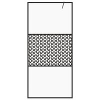 Inloopdouchewand 80x195 cm ESG-glas transparant en zwart 3