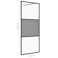 Inloopdouchewand 80x195 cm ESG-glas transparant en zwart 5
